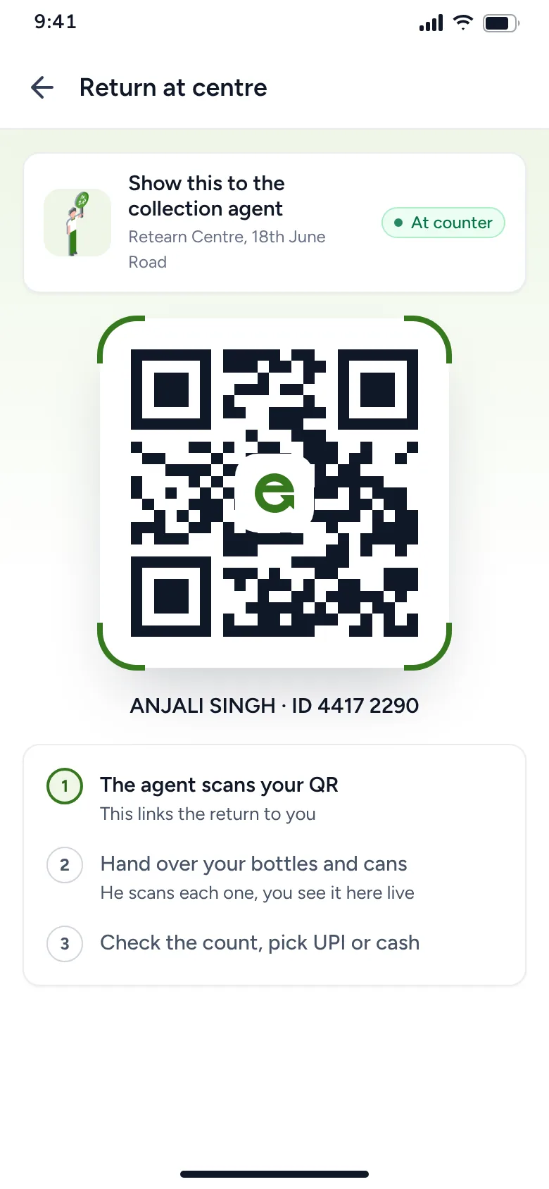 Show it to the agent