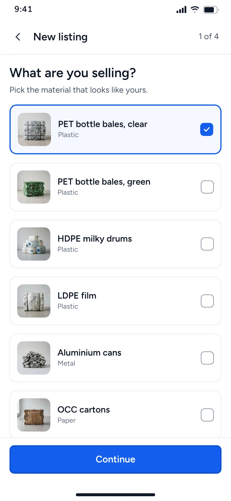 Listing version 2 with material photos and no rates