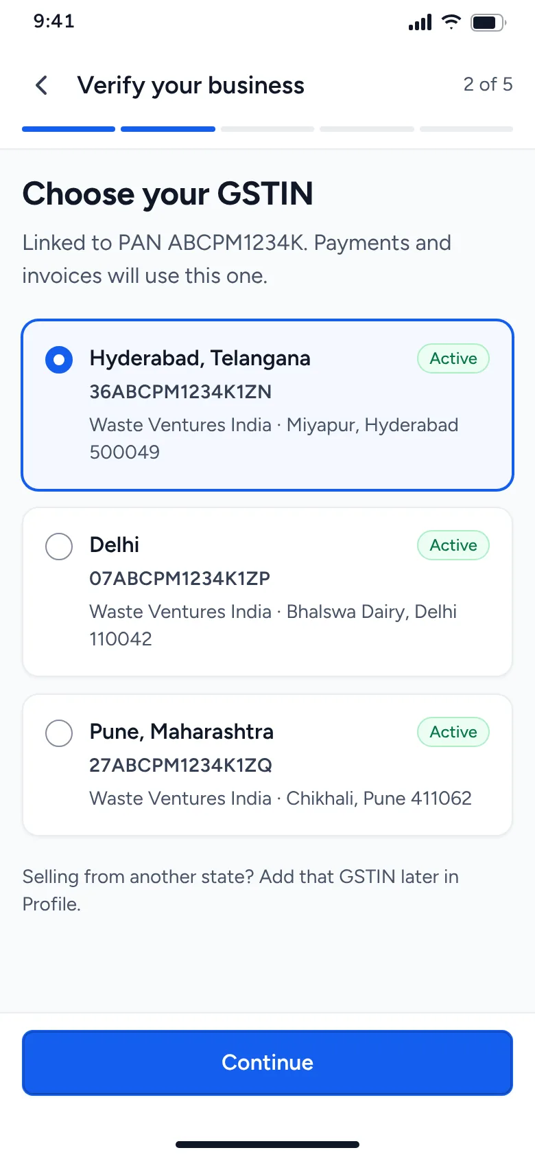 GSTINs found for you