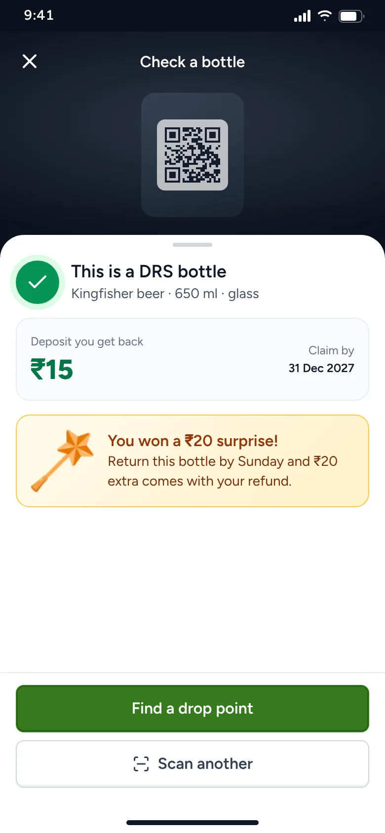 Surprise reward