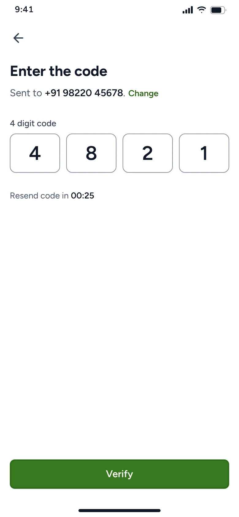 Four digit code