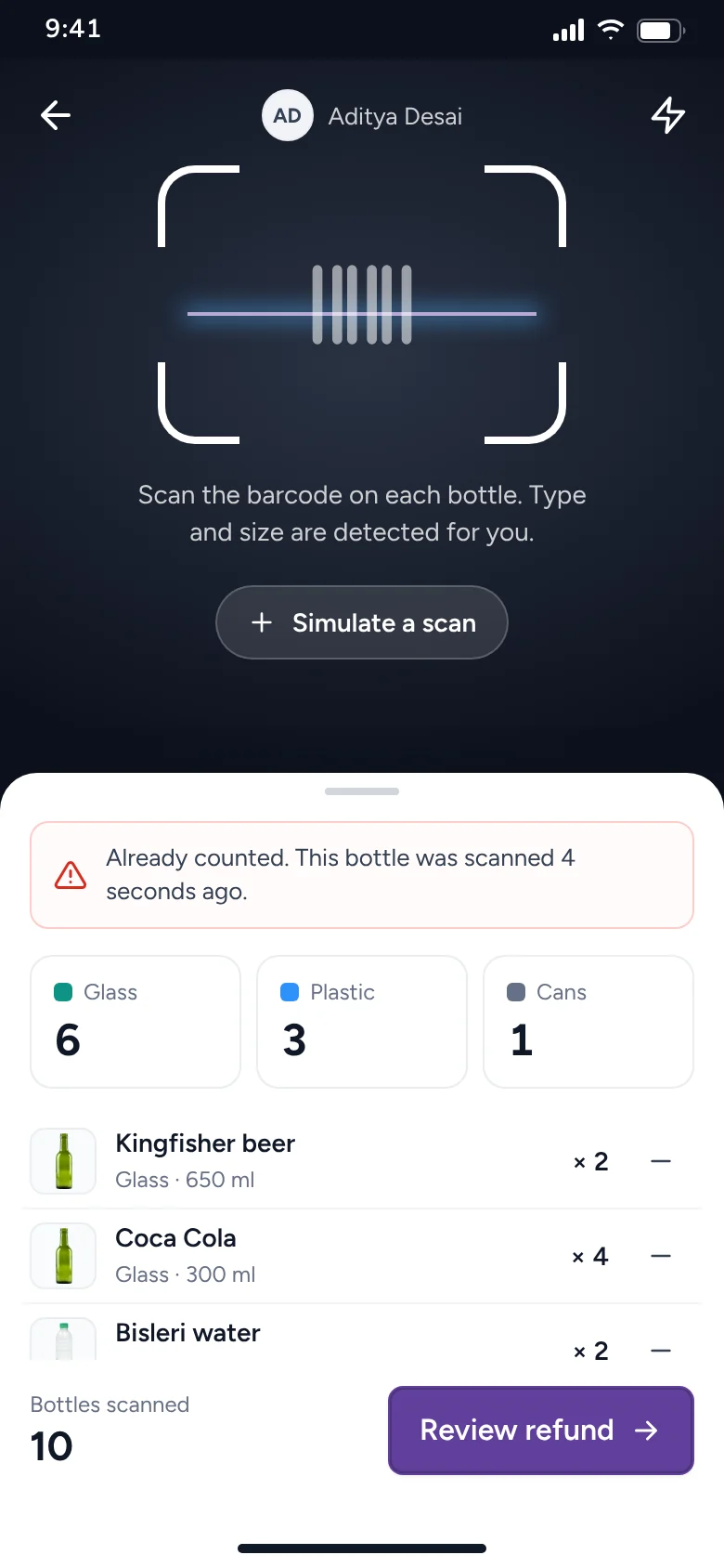 Duplicate bottle