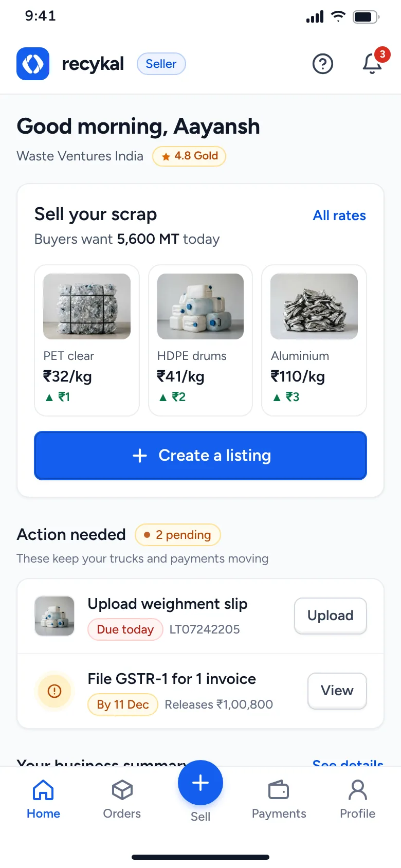 Seller home with today’s rates