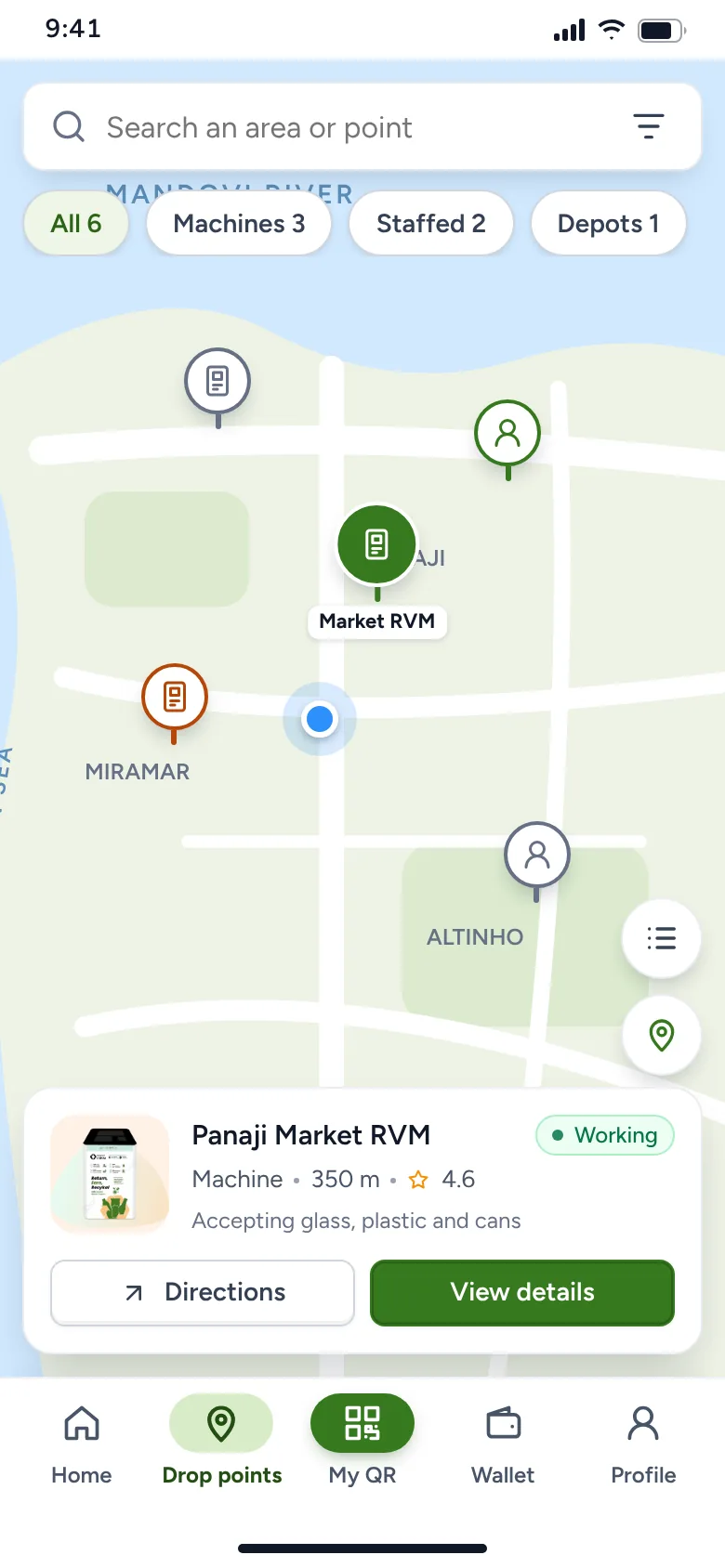 Drop points nearby