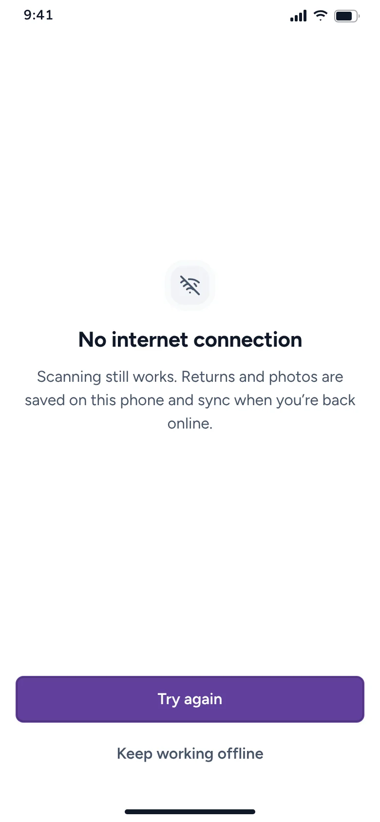 No internet