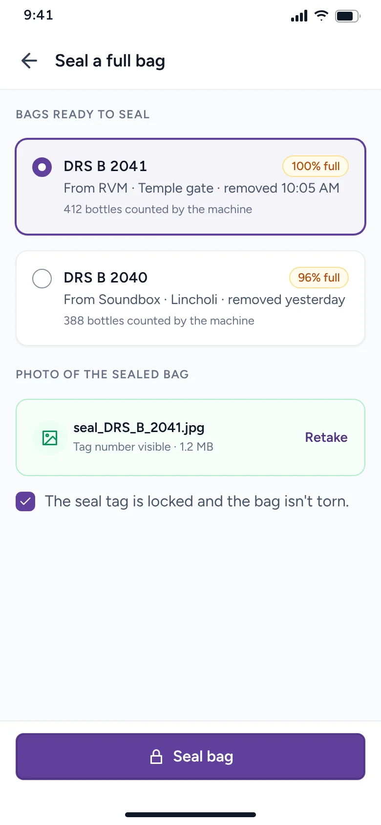 Seal a full bag