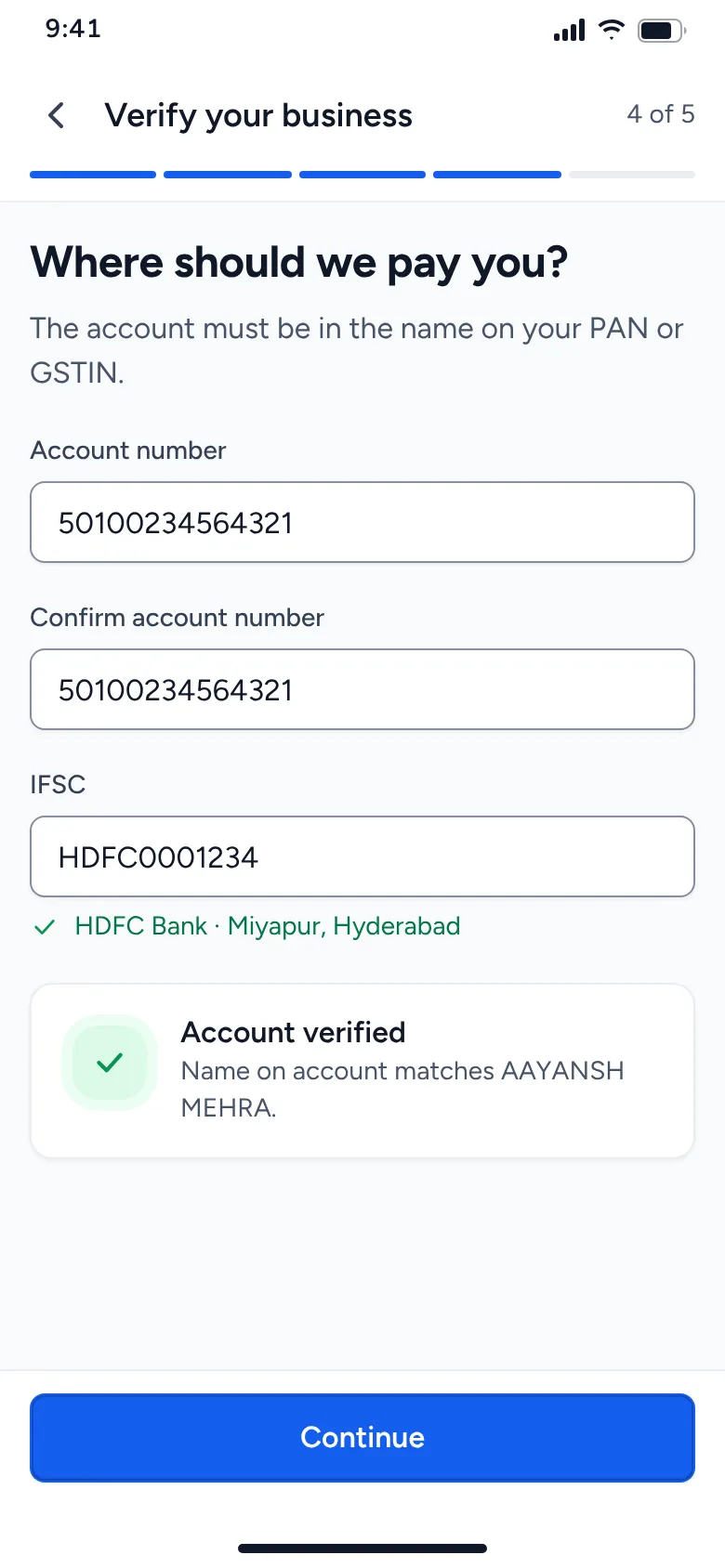 Bank verified with ₹1